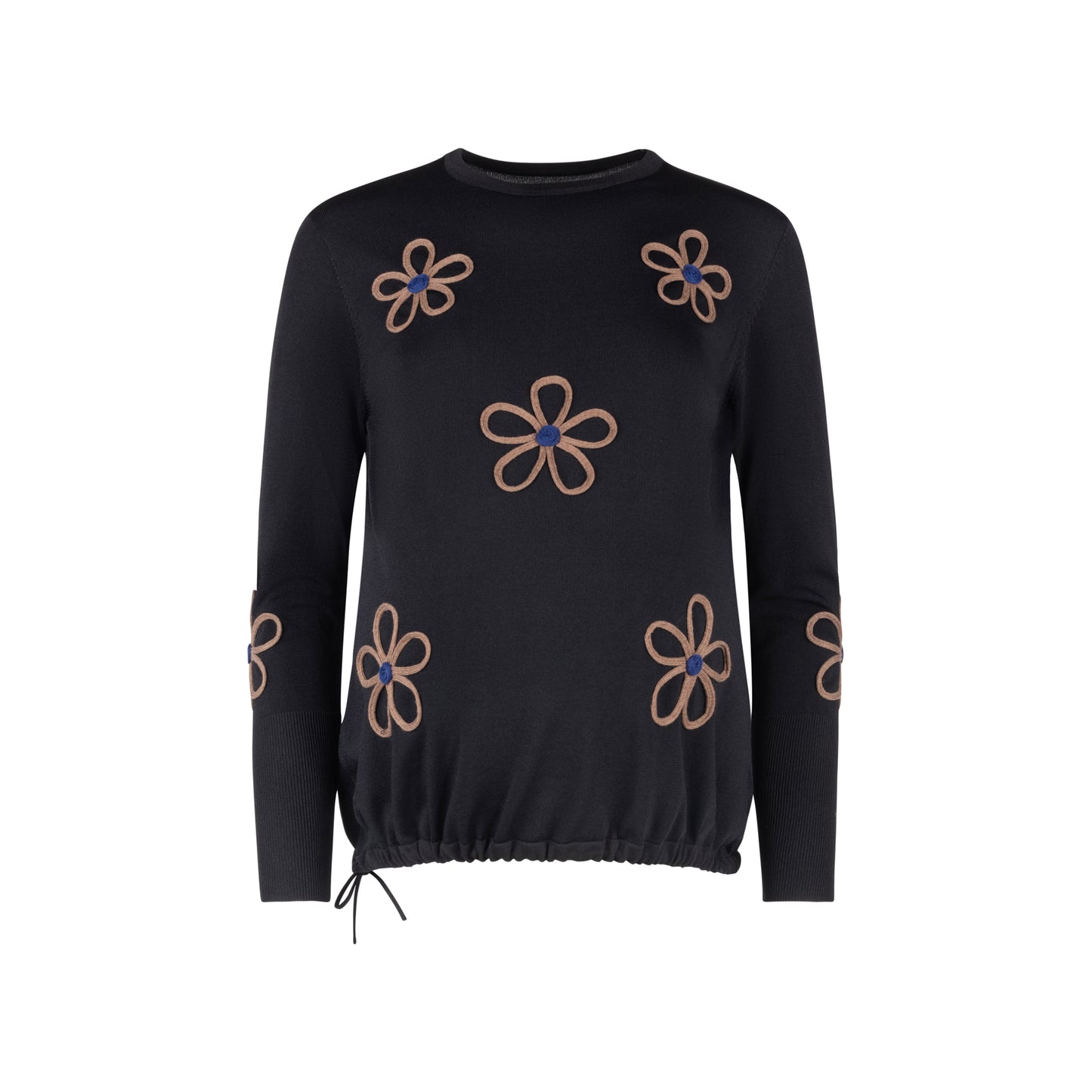 Beige Floral Sweater