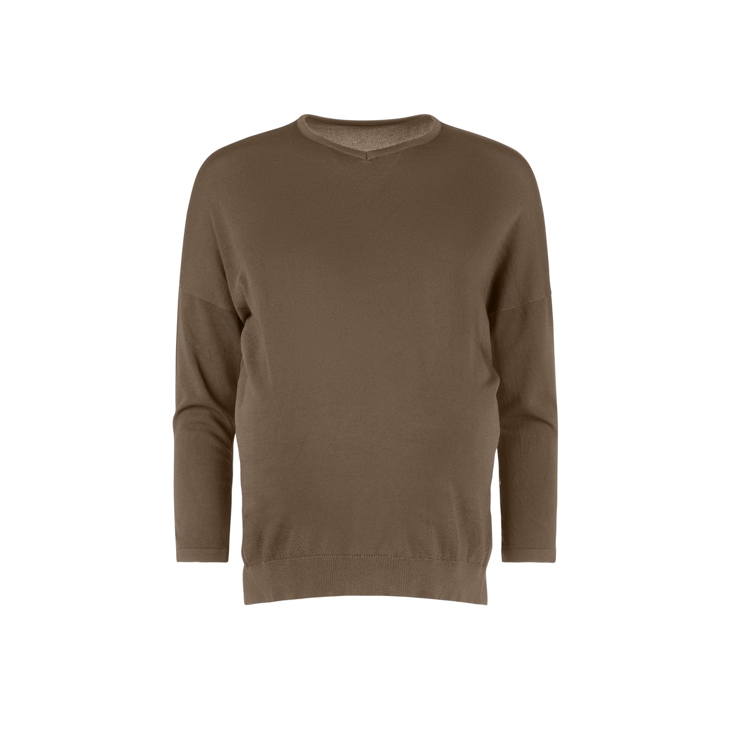 Beige Solid Knit Dolman