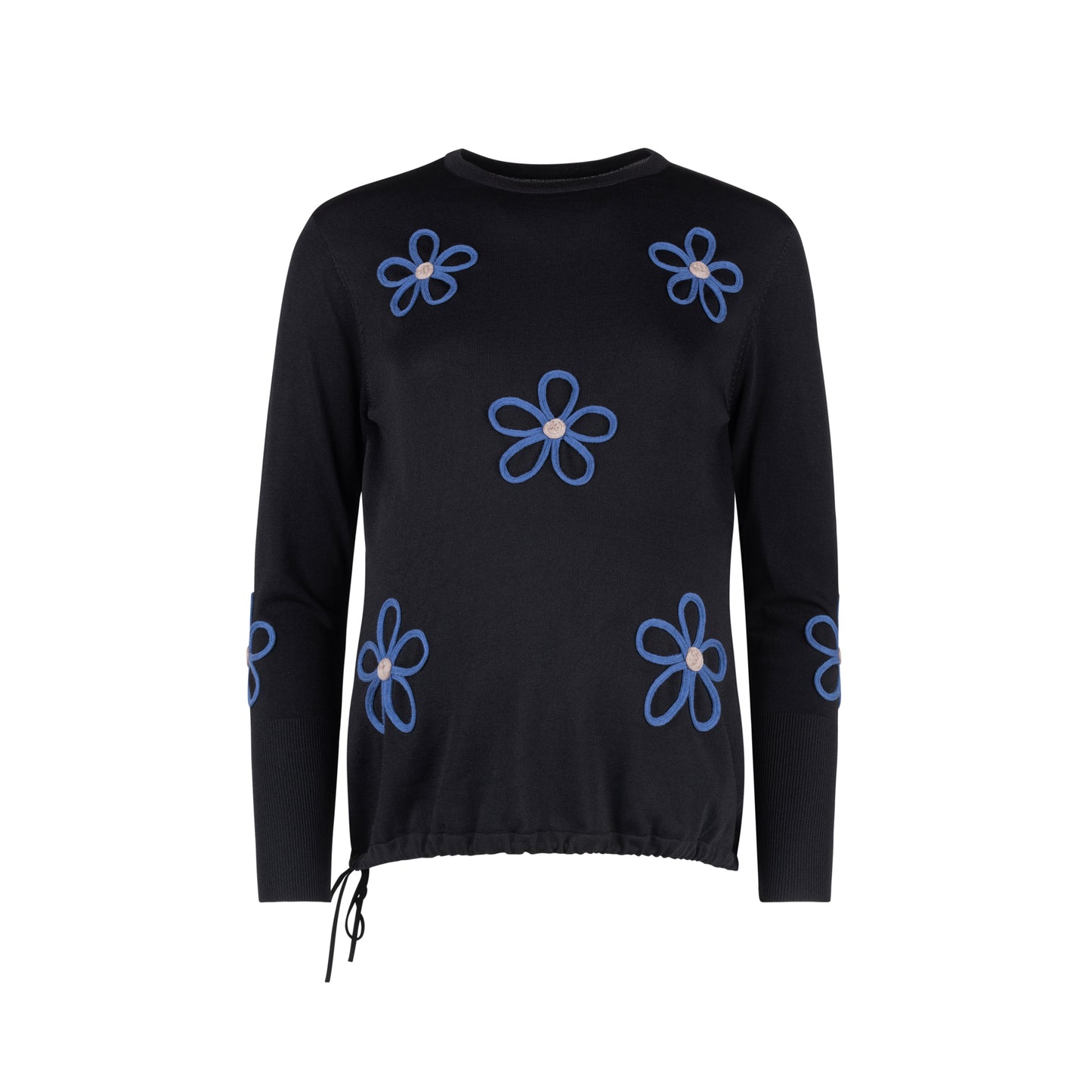Blue Floral Sweater